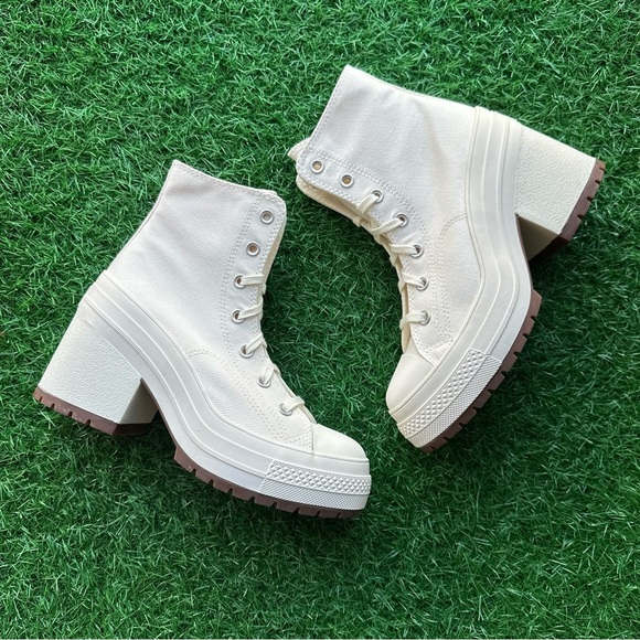 💝Converse Chuck 70 De Luxe Heel Hi Egret - Picture 7 of 9